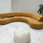 = Bespoke Mustard Curved Sofa Set