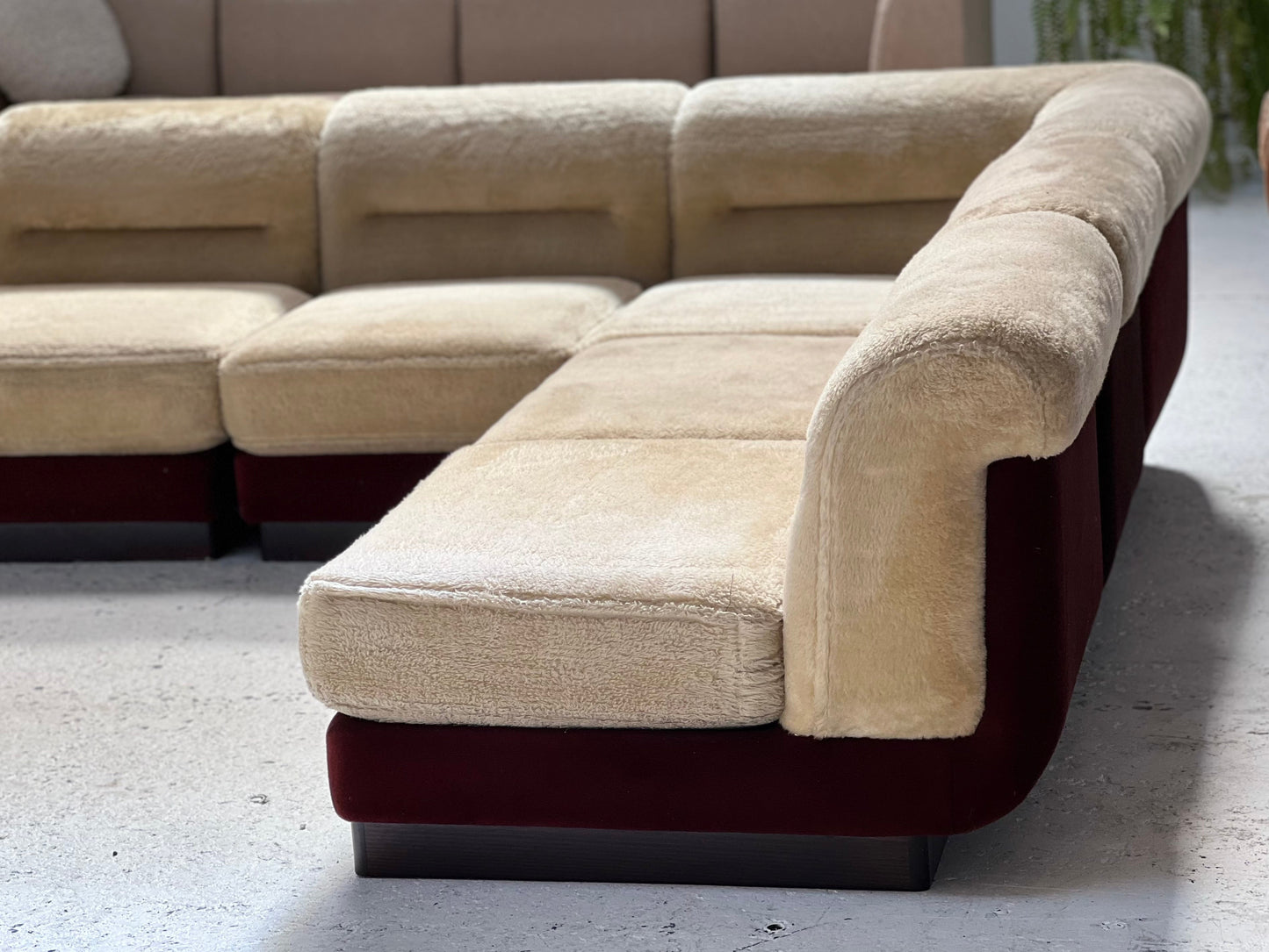 - Vintage VandeRoza Furry Five Piece Modular Sofa - One Set Available