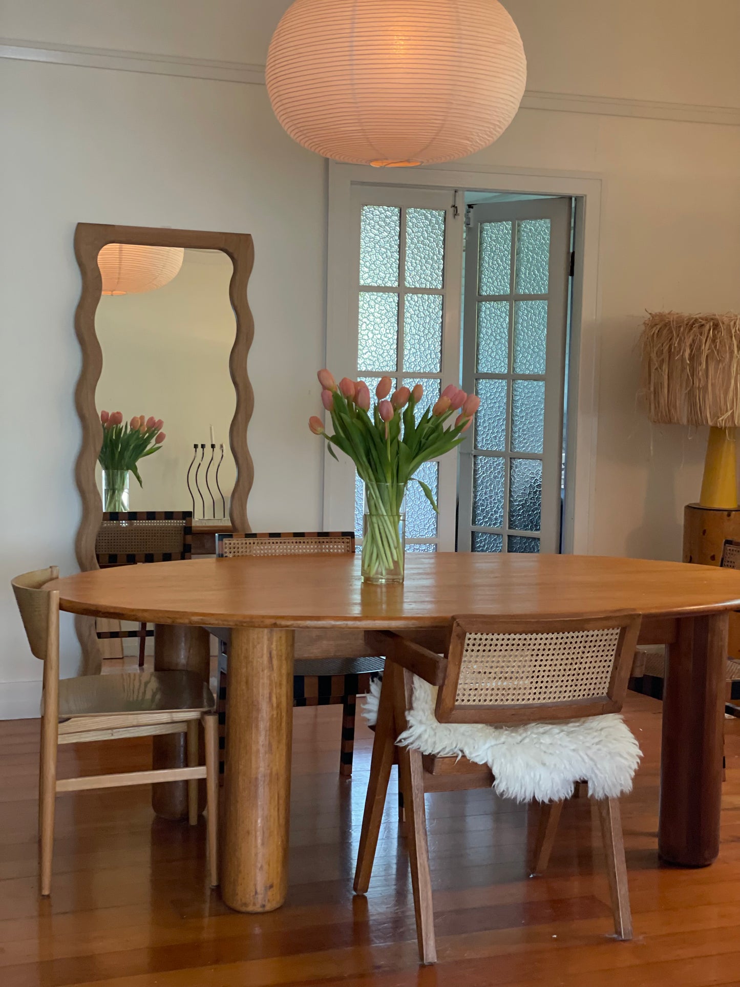 Knot Studio Wavy Floor Mirror OAK
