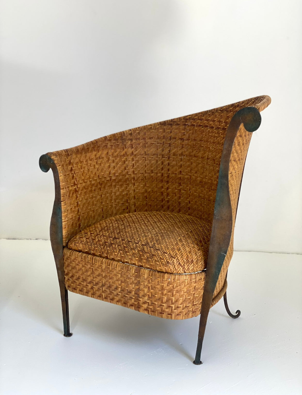 - Art Nouveau Style Rattan Chairs - Two Available