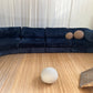 - Bespoke Curved Midnight Chenille Modular Sofa
