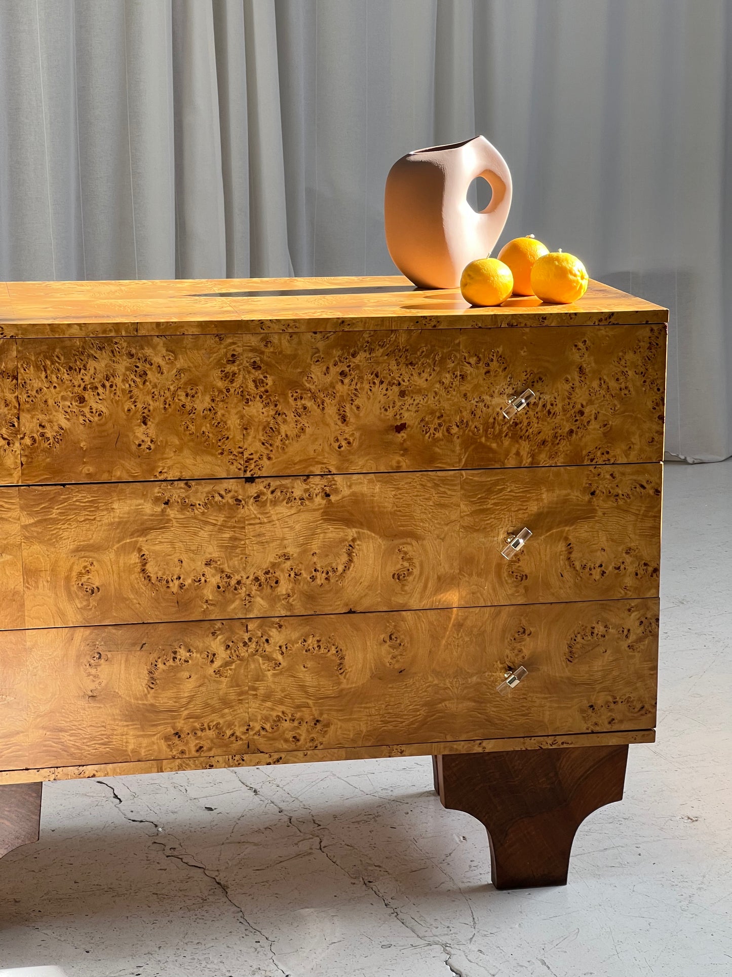 - Walnut Birds Eye Burl Drawers