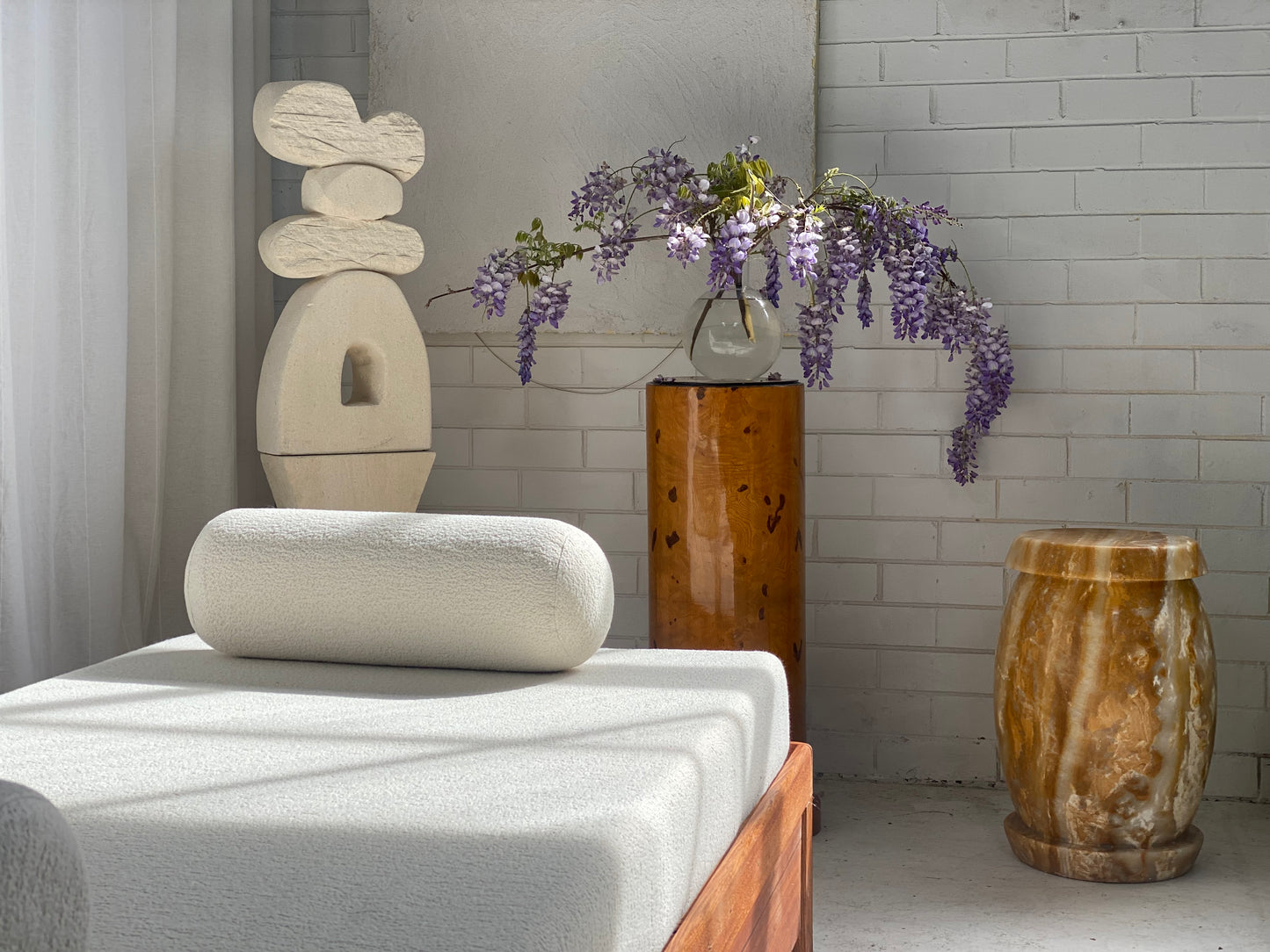 Vintage Handmade Wooden Daybed Sofa