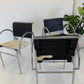 Tubular Chrome Chair with Cowhide Seat