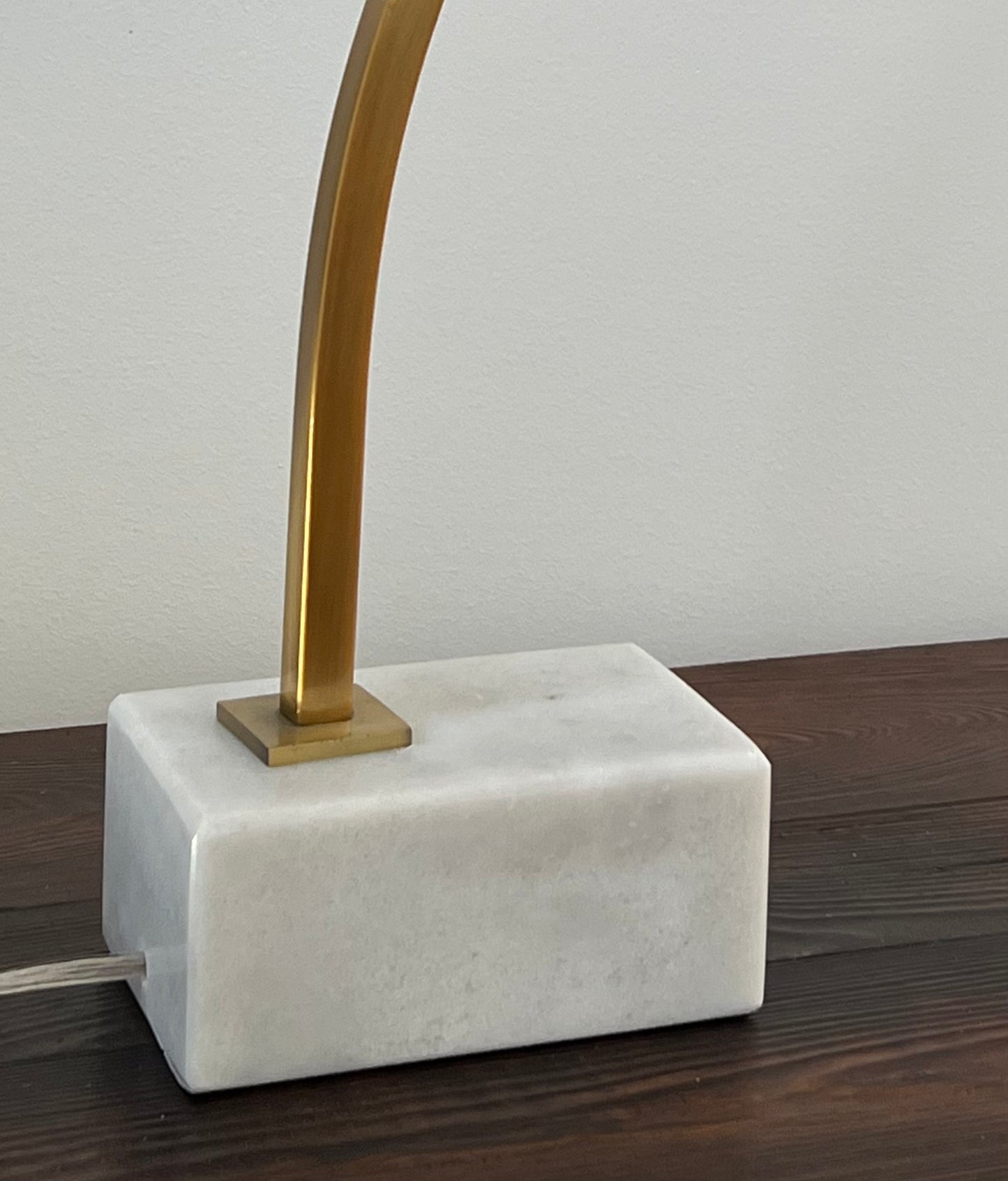 - Large Brass & Marble Lamp, Italy