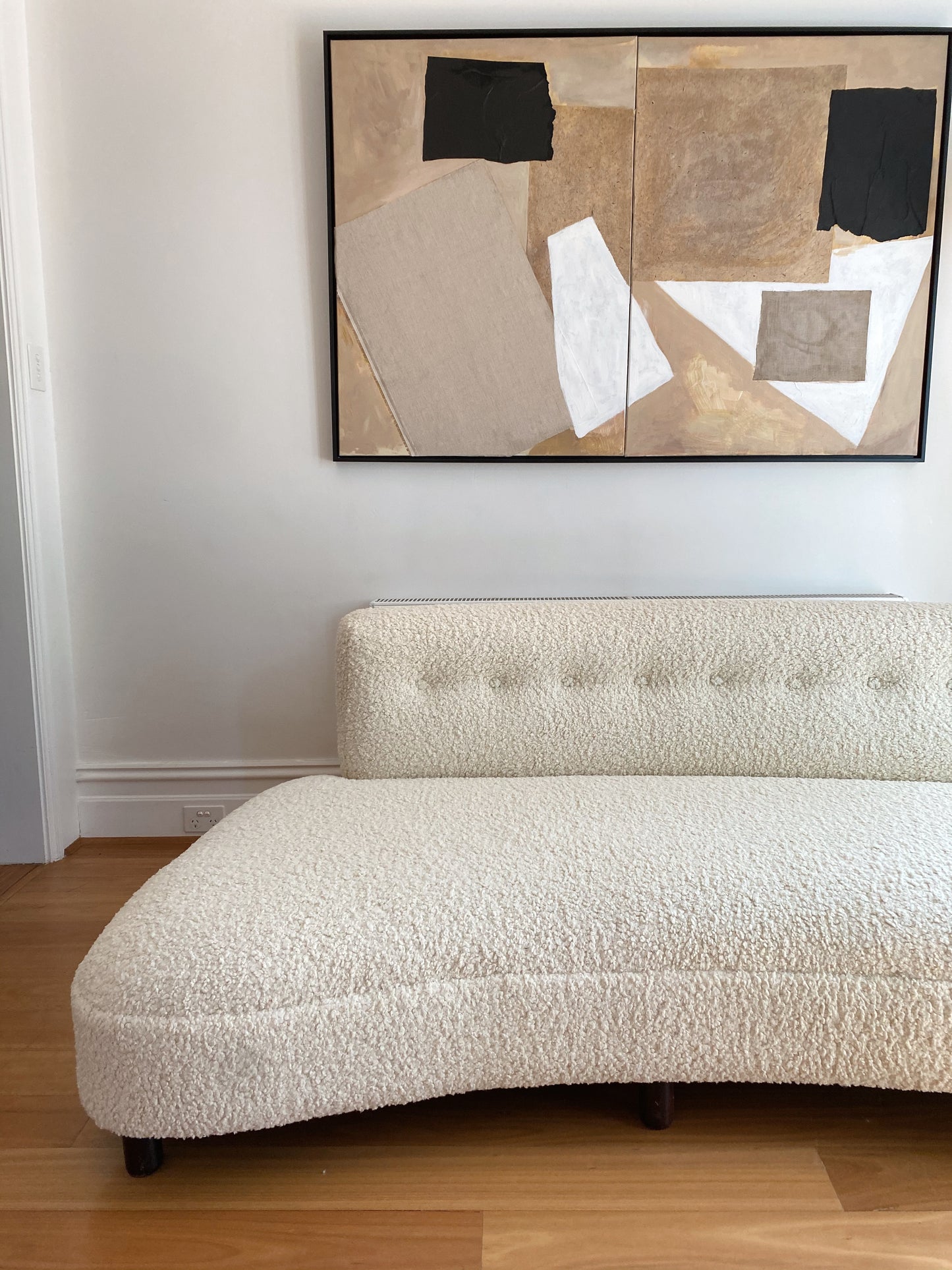 Custom Made Vintage Curved Sofa