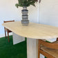 Incredible Honed Travertine Oval Dining Table