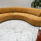 = Bespoke Mustard Curved Sofa Set