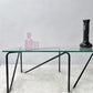 Geometric Glass Top Coffee Table