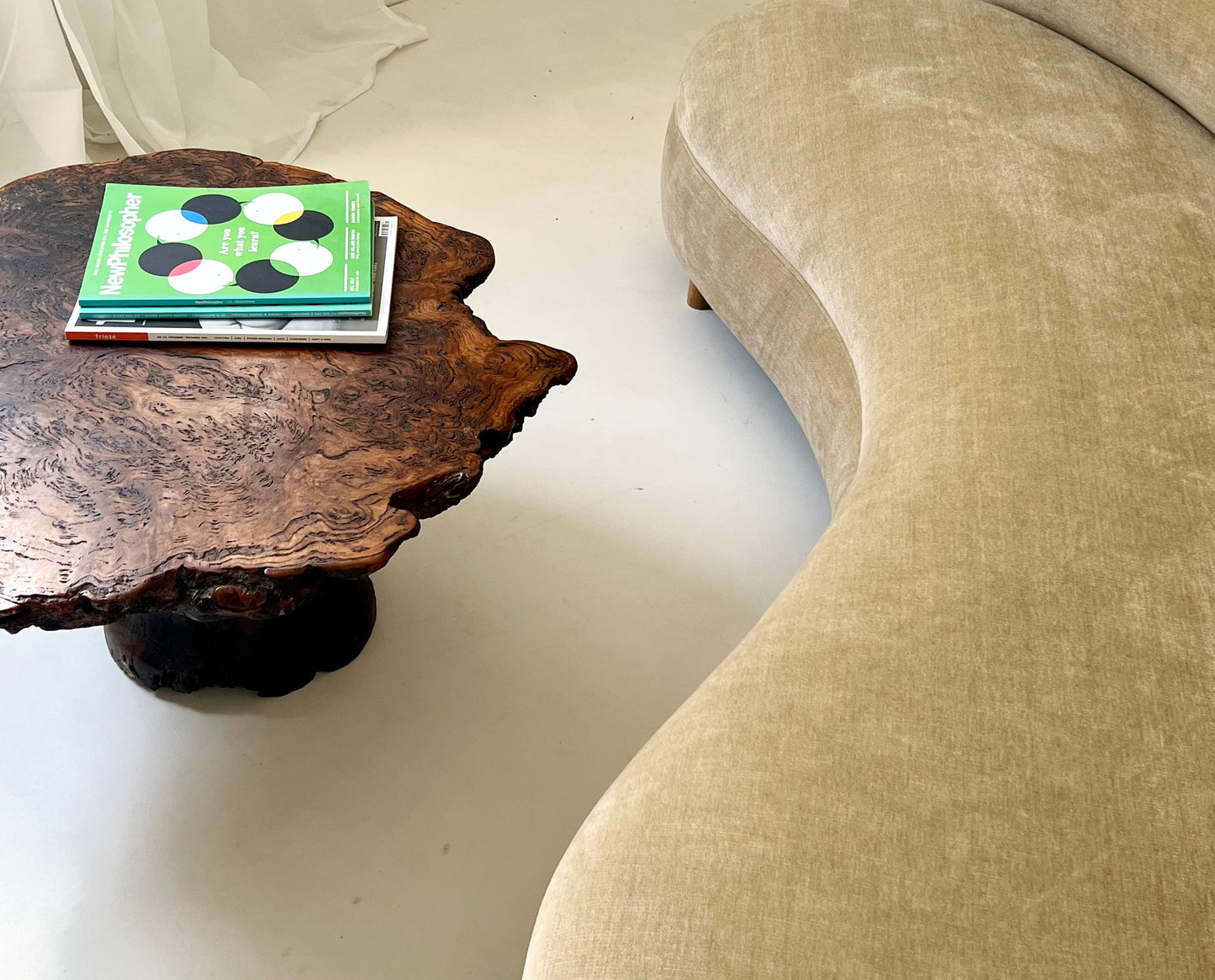 - Vintage Freeform Burl Coffee Table