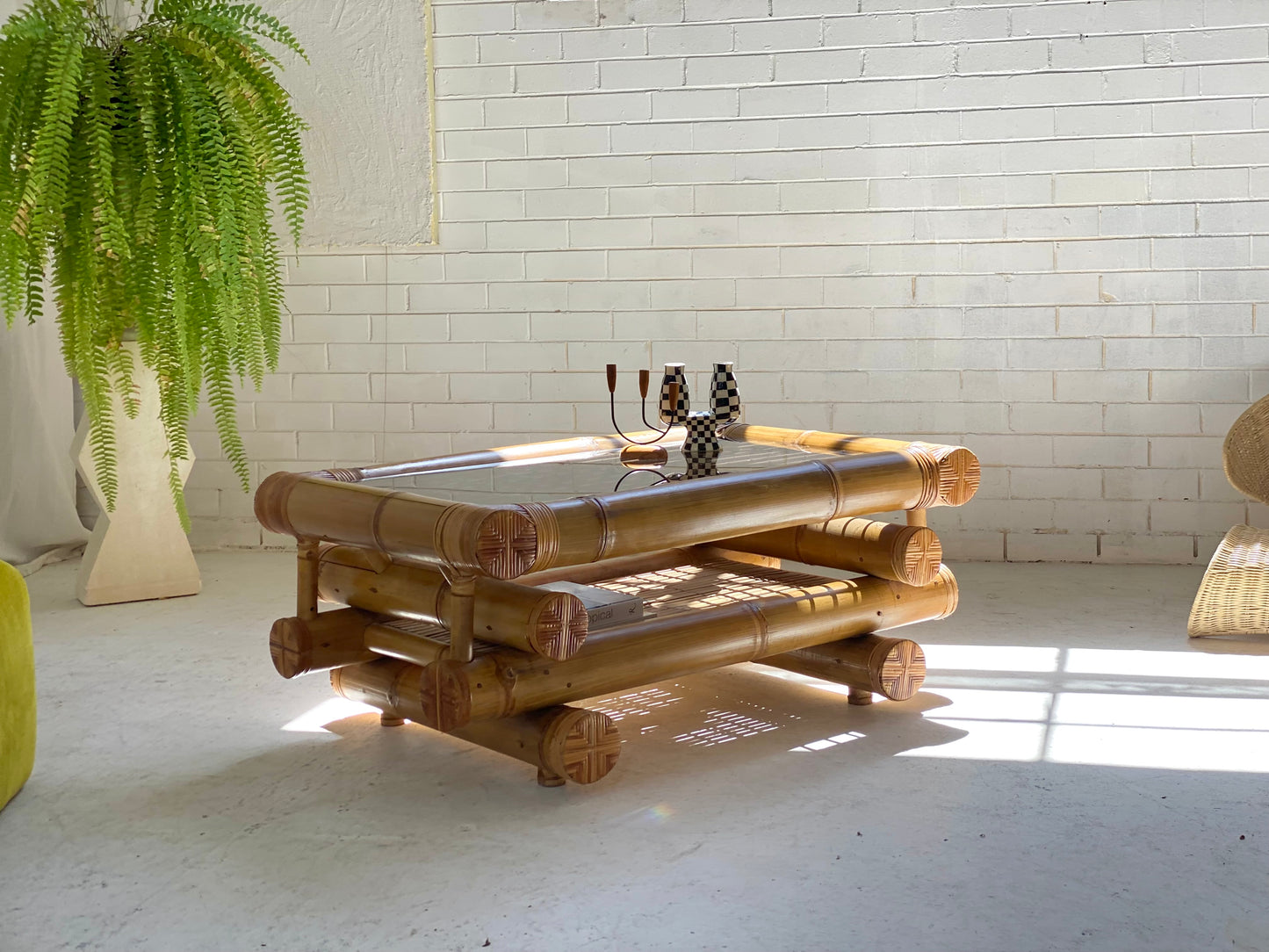 Large Bamboo Coffee Table