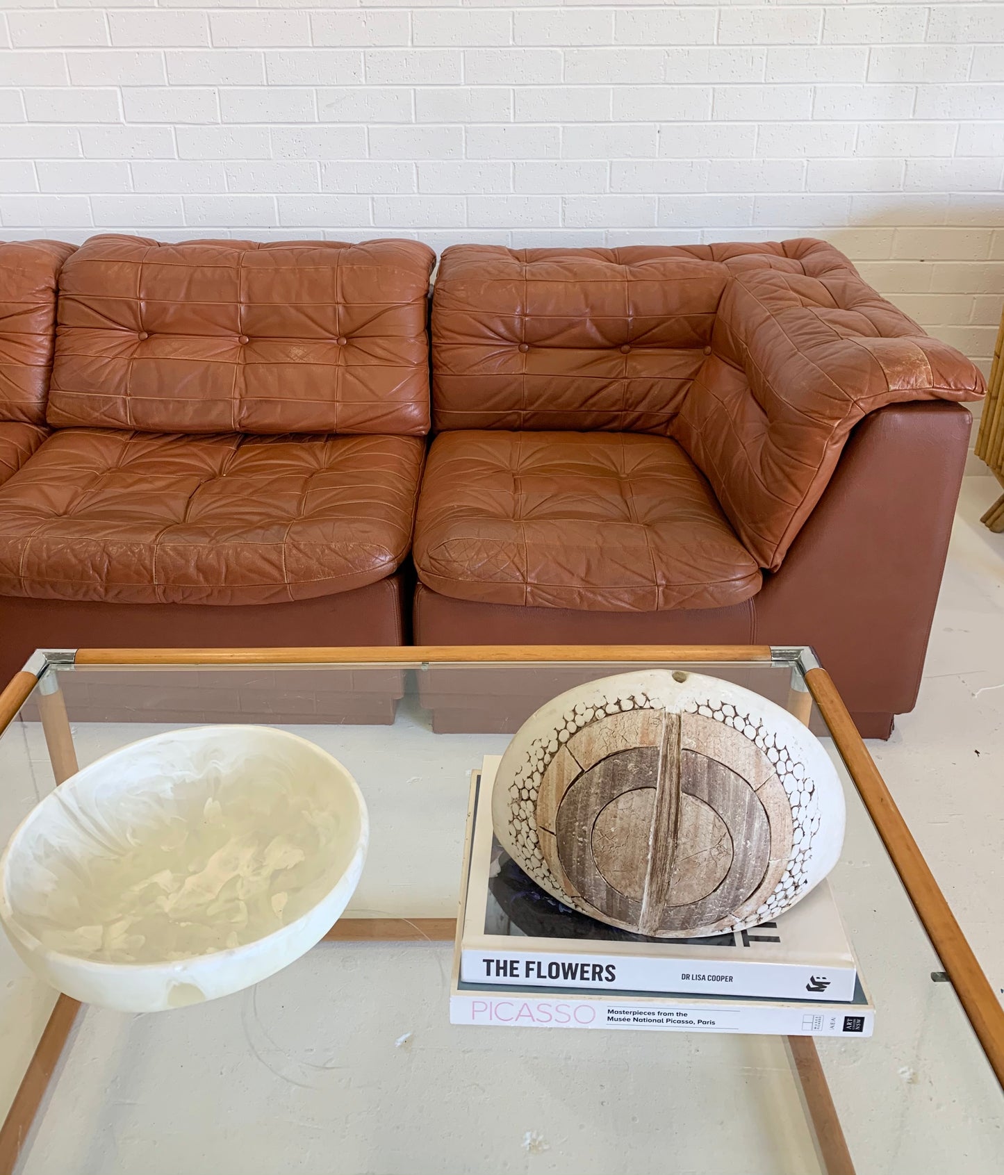 Vintage Leather Modular Sofa