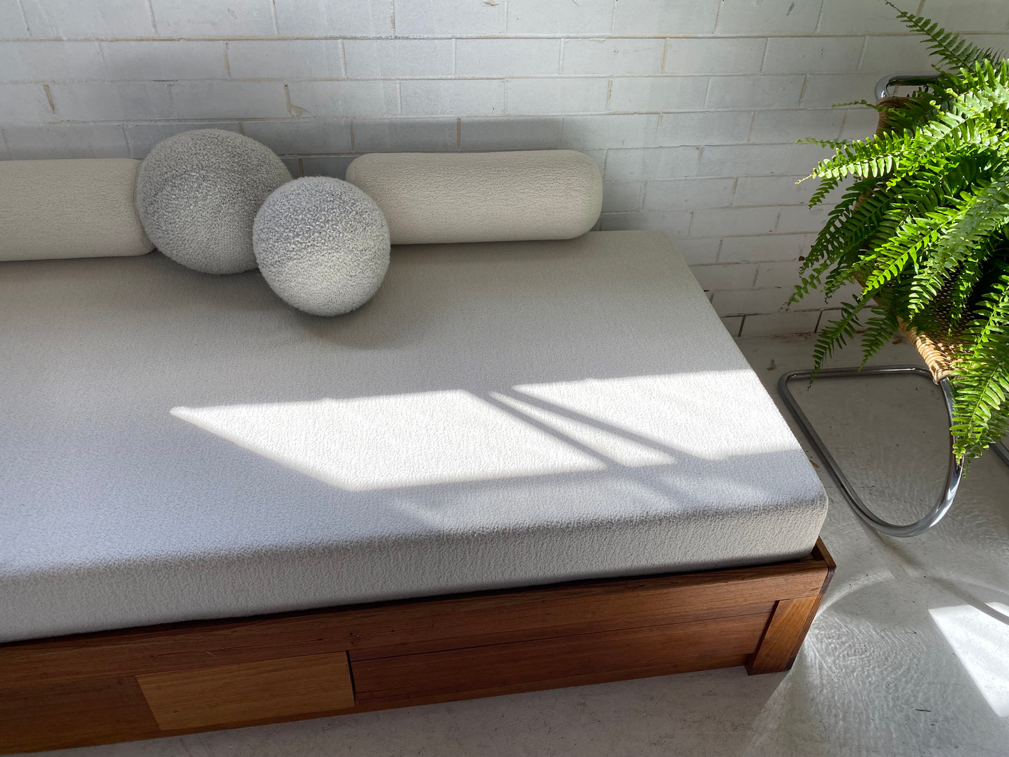 Vintage Handmade Wooden Daybed Sofa