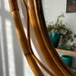 Vintage Italian Bamboo Mirror by Bonacina