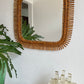 Vintage Italian Bamboo Mirror by Bonacina