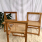 Original Italian Aldo Jacober Rattan Folding Chairs