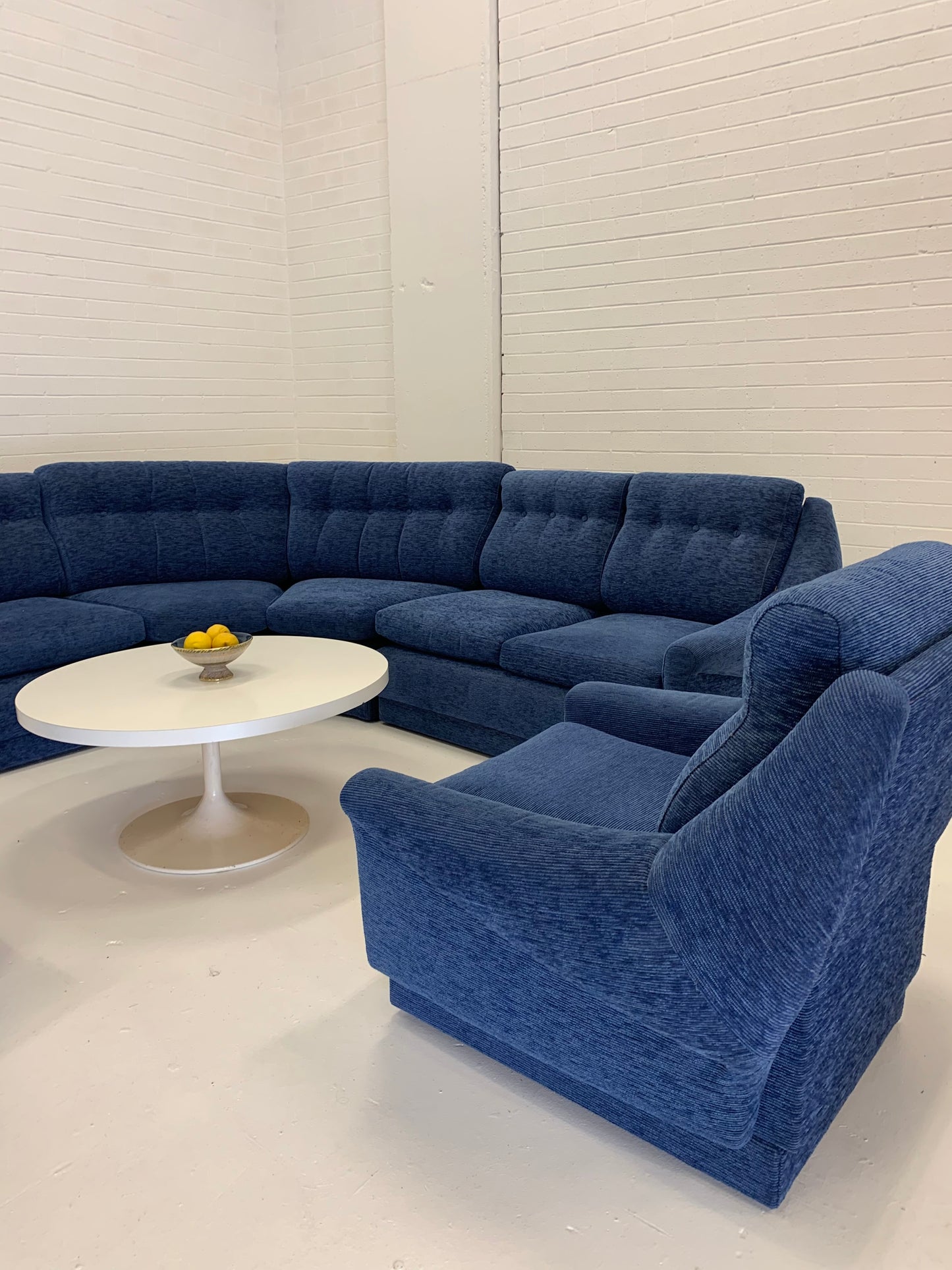 Vintage Modular Curved Sofa by Parker