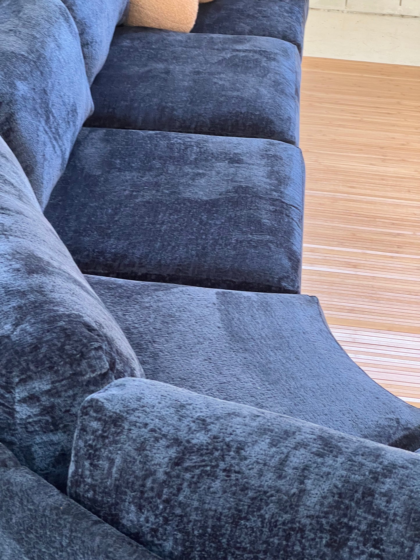 - Bespoke Curved Midnight Chenille Modular Sofa
