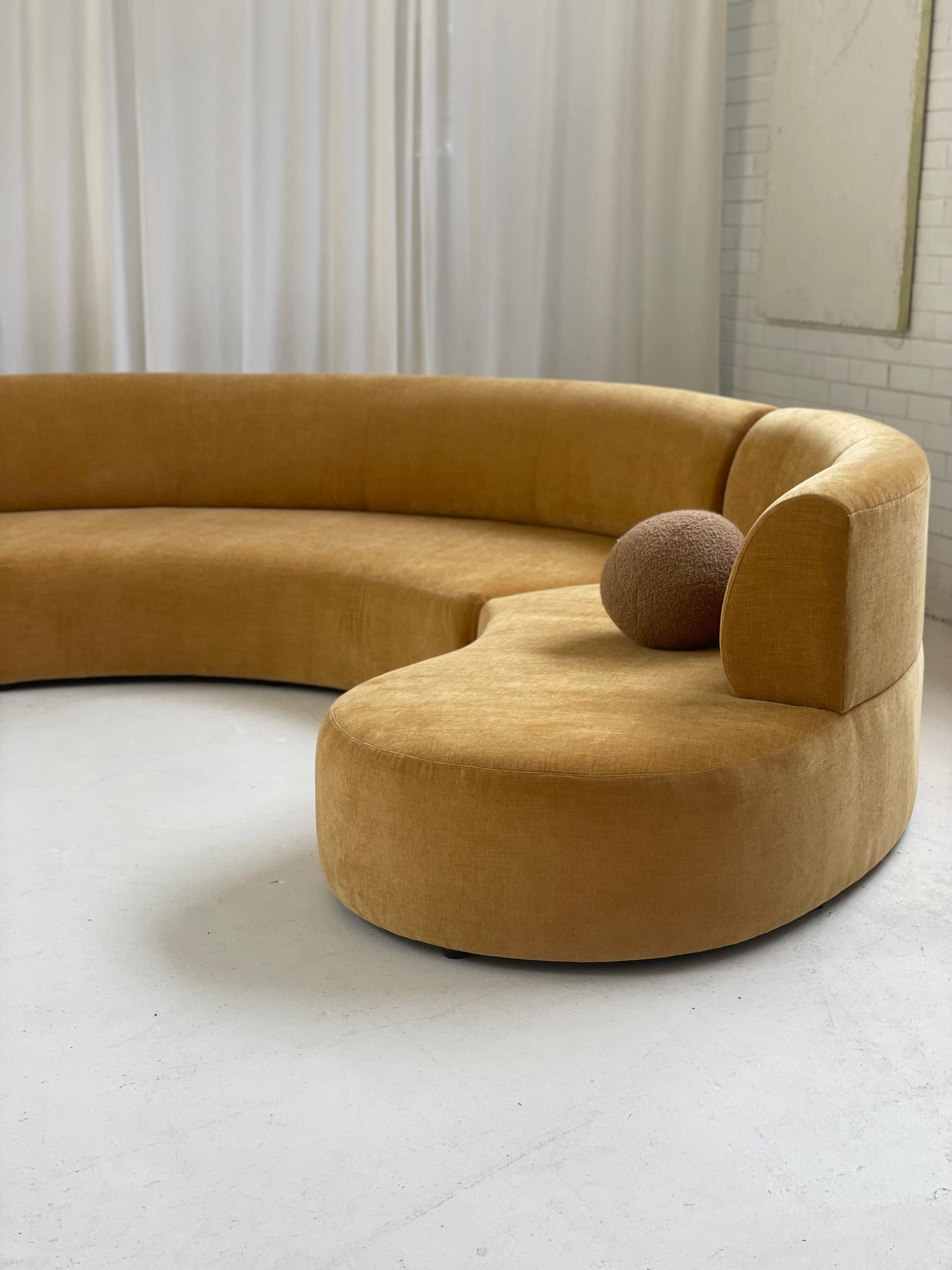 Bespoke Mustard Curvy Modular Sofa