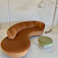 Stunning Curved Velvet Sofa