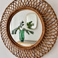 Vintage Italian Bamboo Mirror by Bonacina