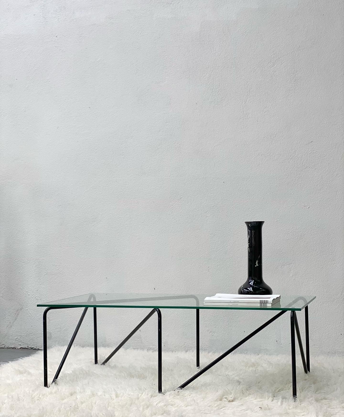 Geometric Glass Top Coffee Table