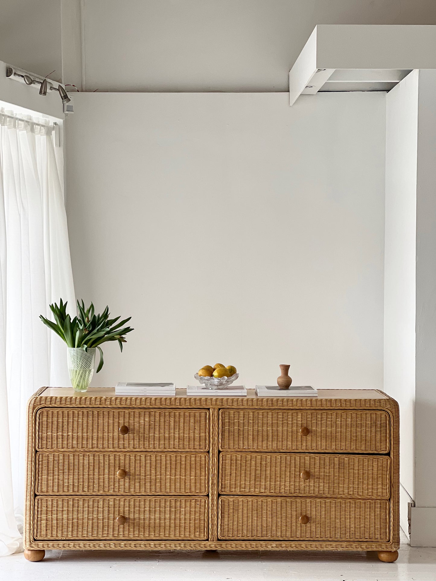 Large Vintage Cane Drawers