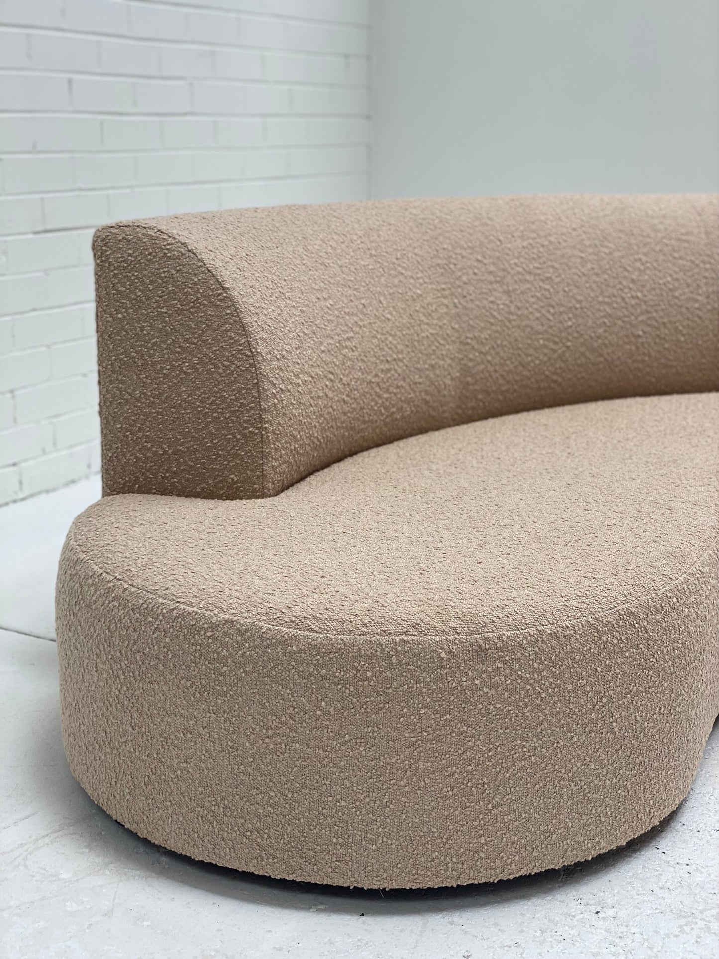 Curved Boucle Modular Sofa
