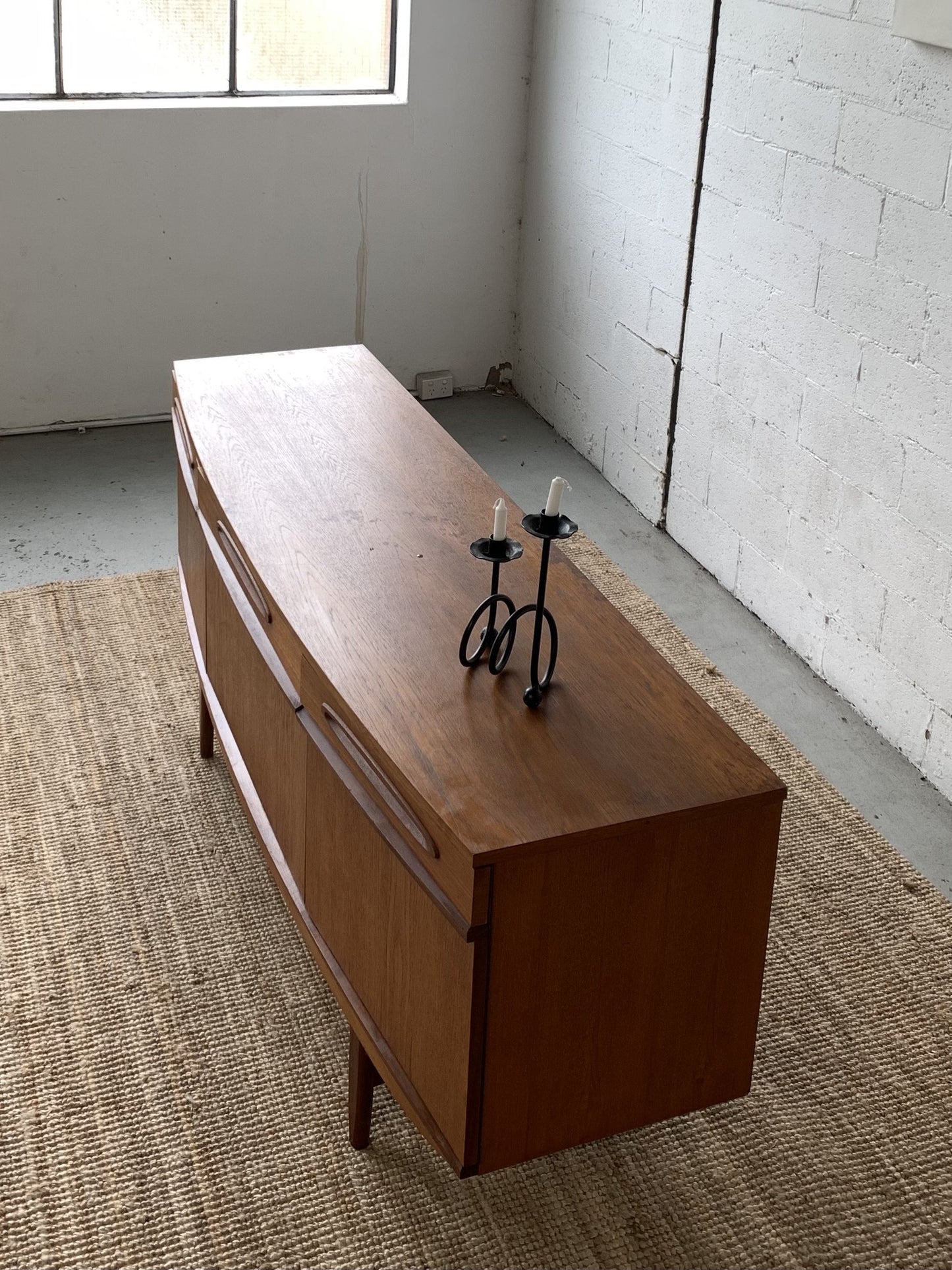 Bow Front Mid Century Sideboard