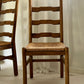 - Set of Eight Oak & Cord Dining Chairs