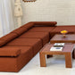 Large Bespoke Rust Boucle Modular Sofa