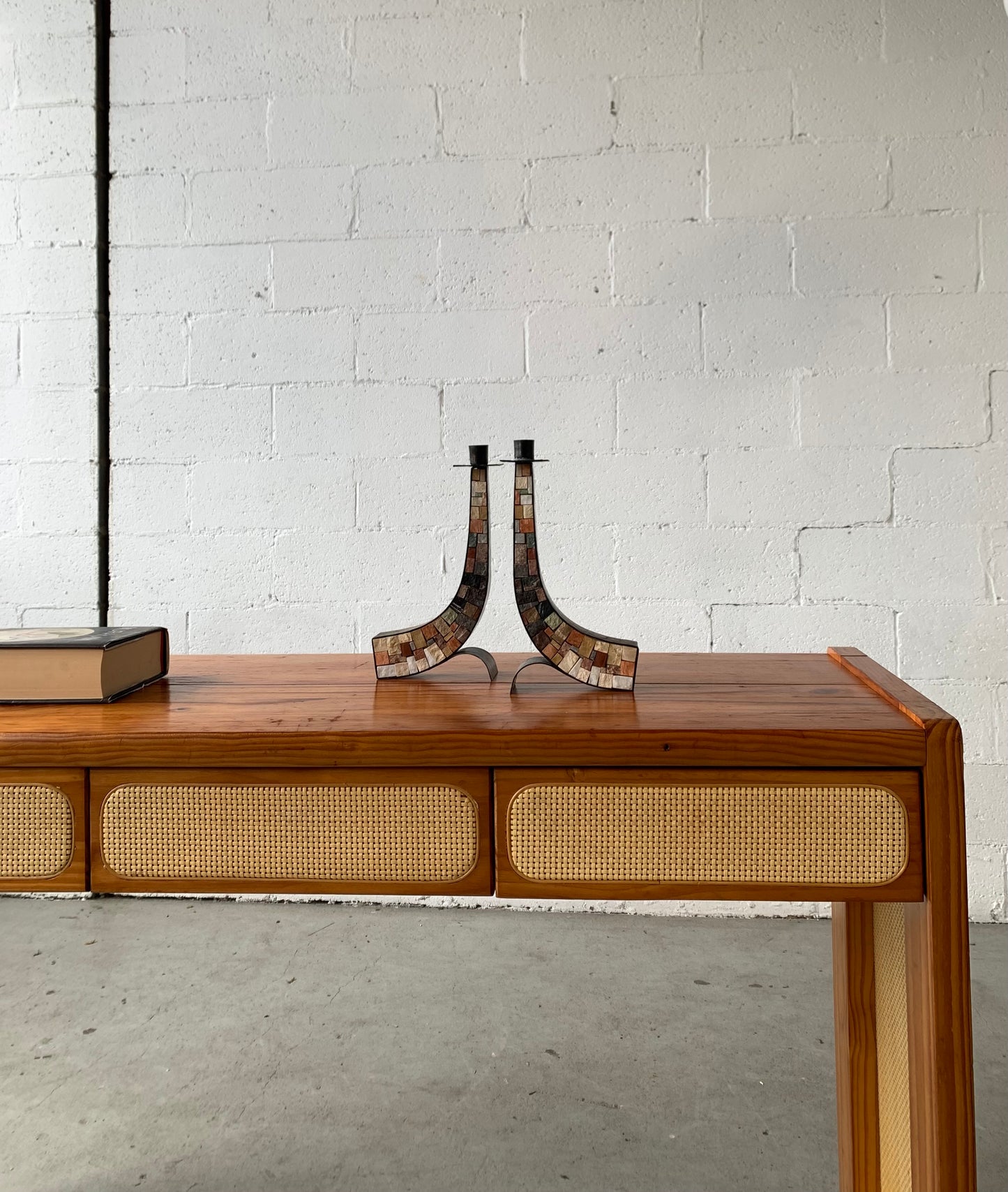 Rattan Console Table With Storage