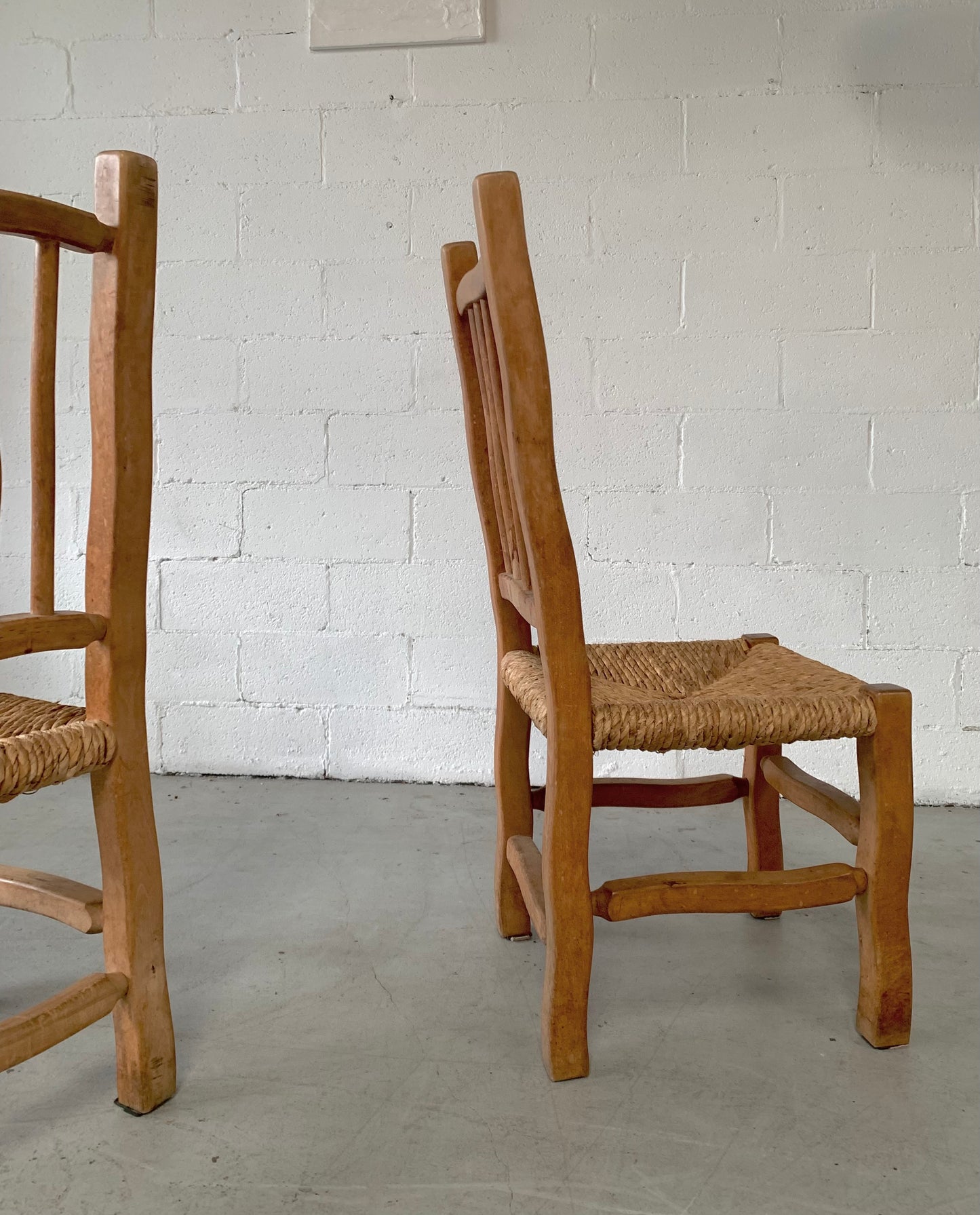 Four Wiggly Handmade Dining Chairs (Set)