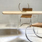 Custom Travertine Lucite Dining Table