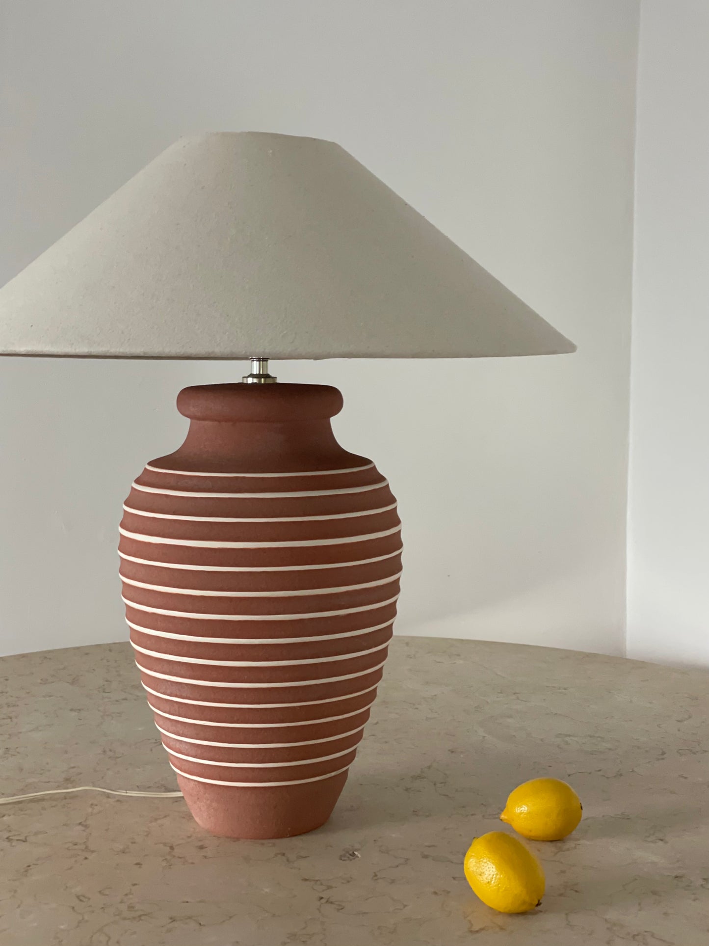 Large Terracotta Lamp
