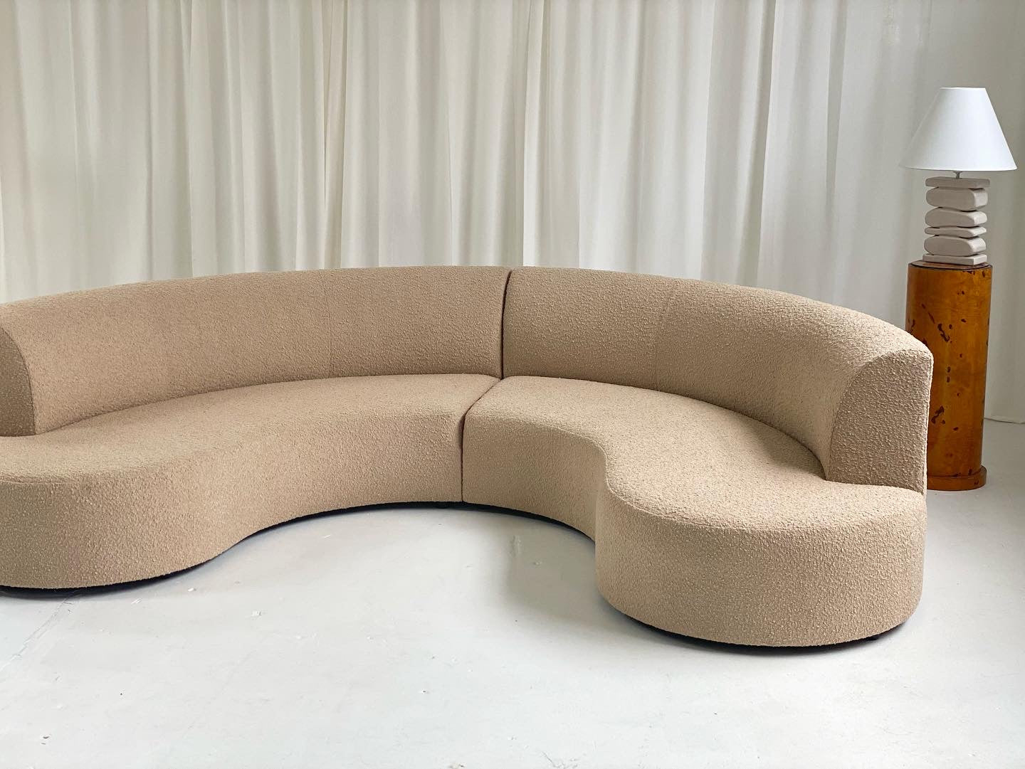 Curved Boucle Modular Sofa