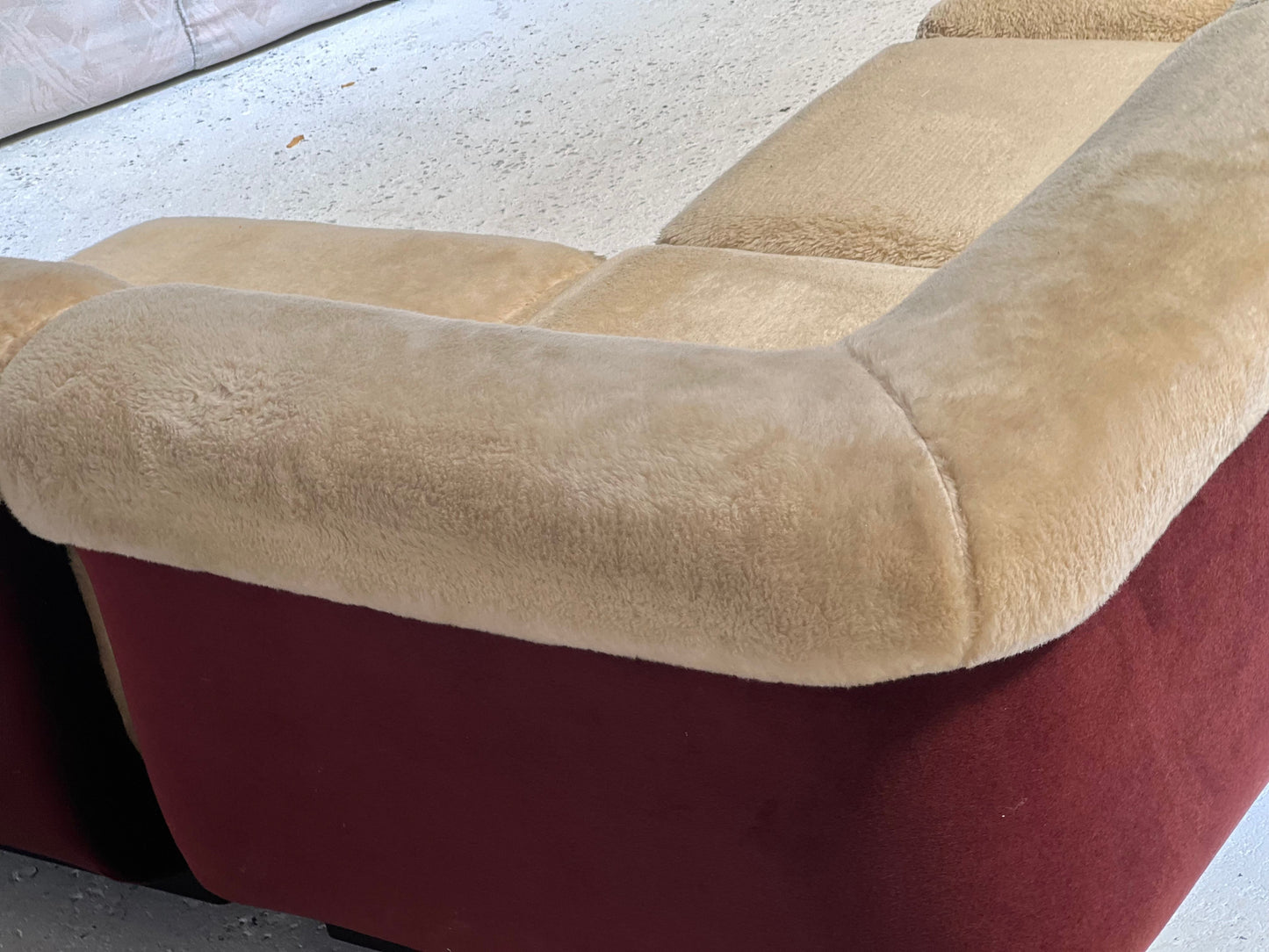 - Vintage VandeRoza Furry Five Piece Modular Sofa - One Set Available