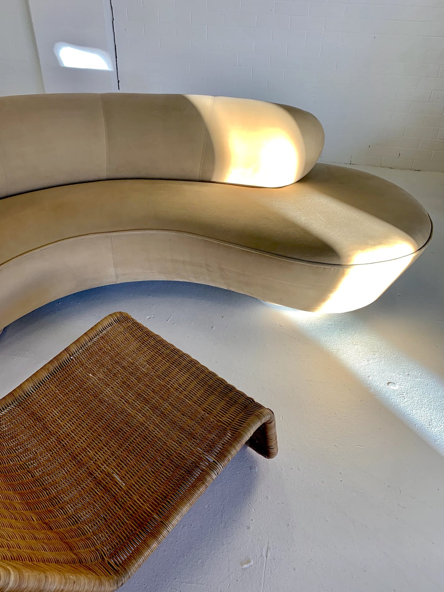 Stunning Curved Sofa and Ottoman