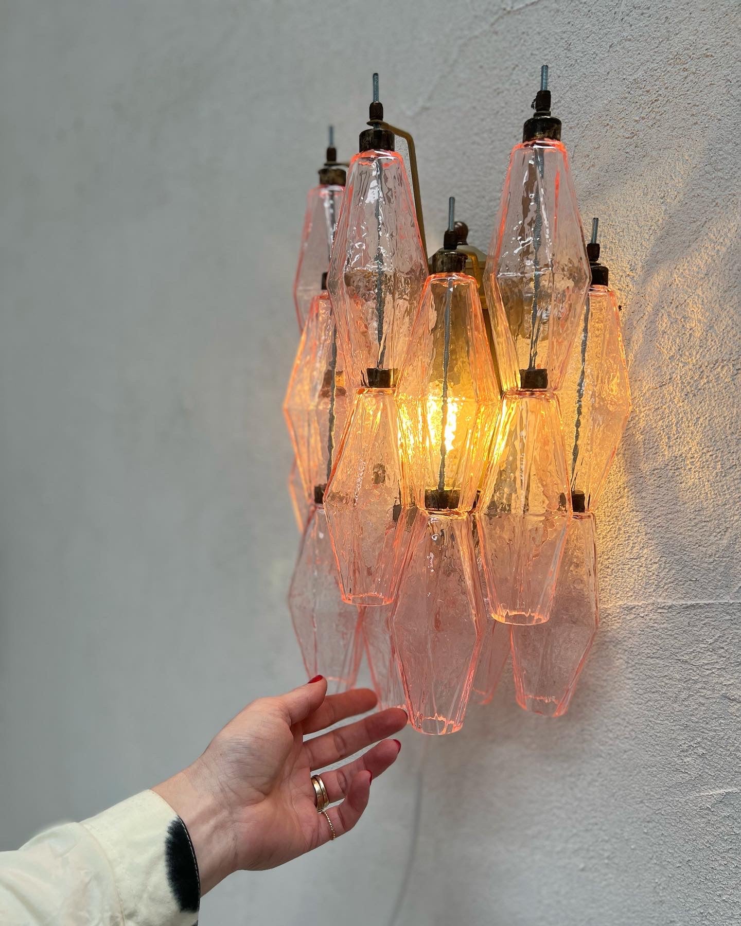 - Murano Poliedri Sconce PINK