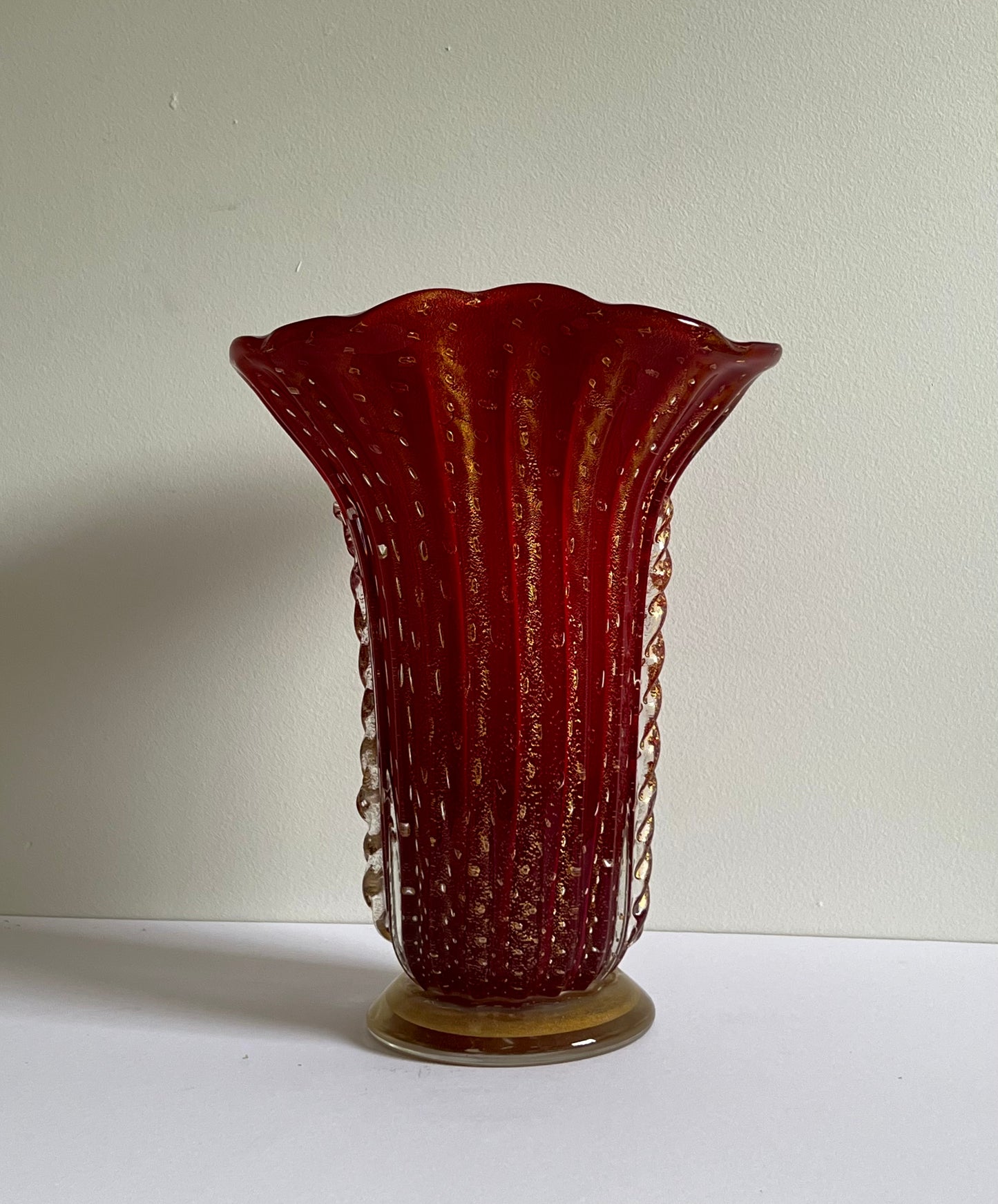 - Coronado D’Oro Murano Vase, 1950s Italy
