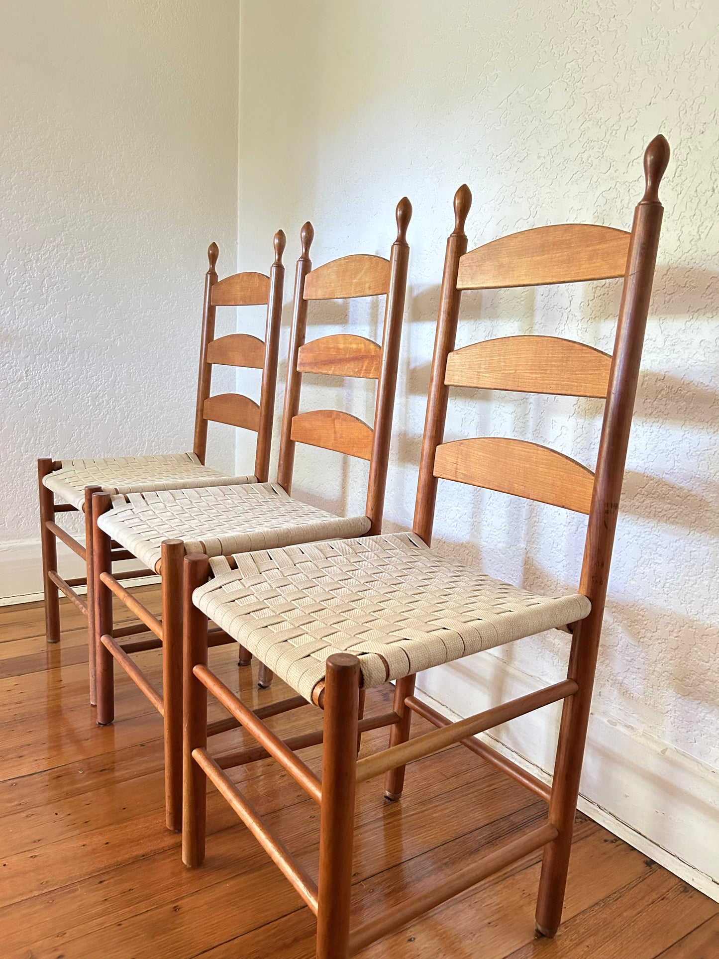 Shaker Style Ladderback Chairs - Six Available