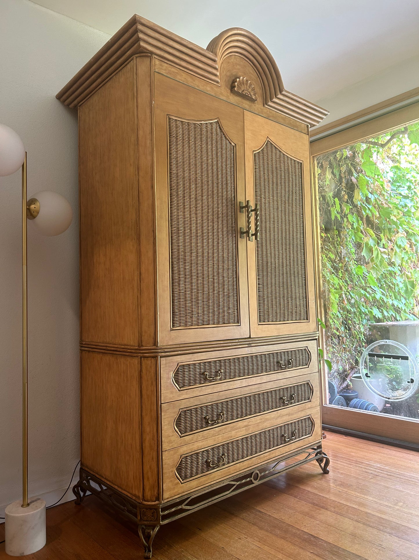 - Timber & Wicker Armoire