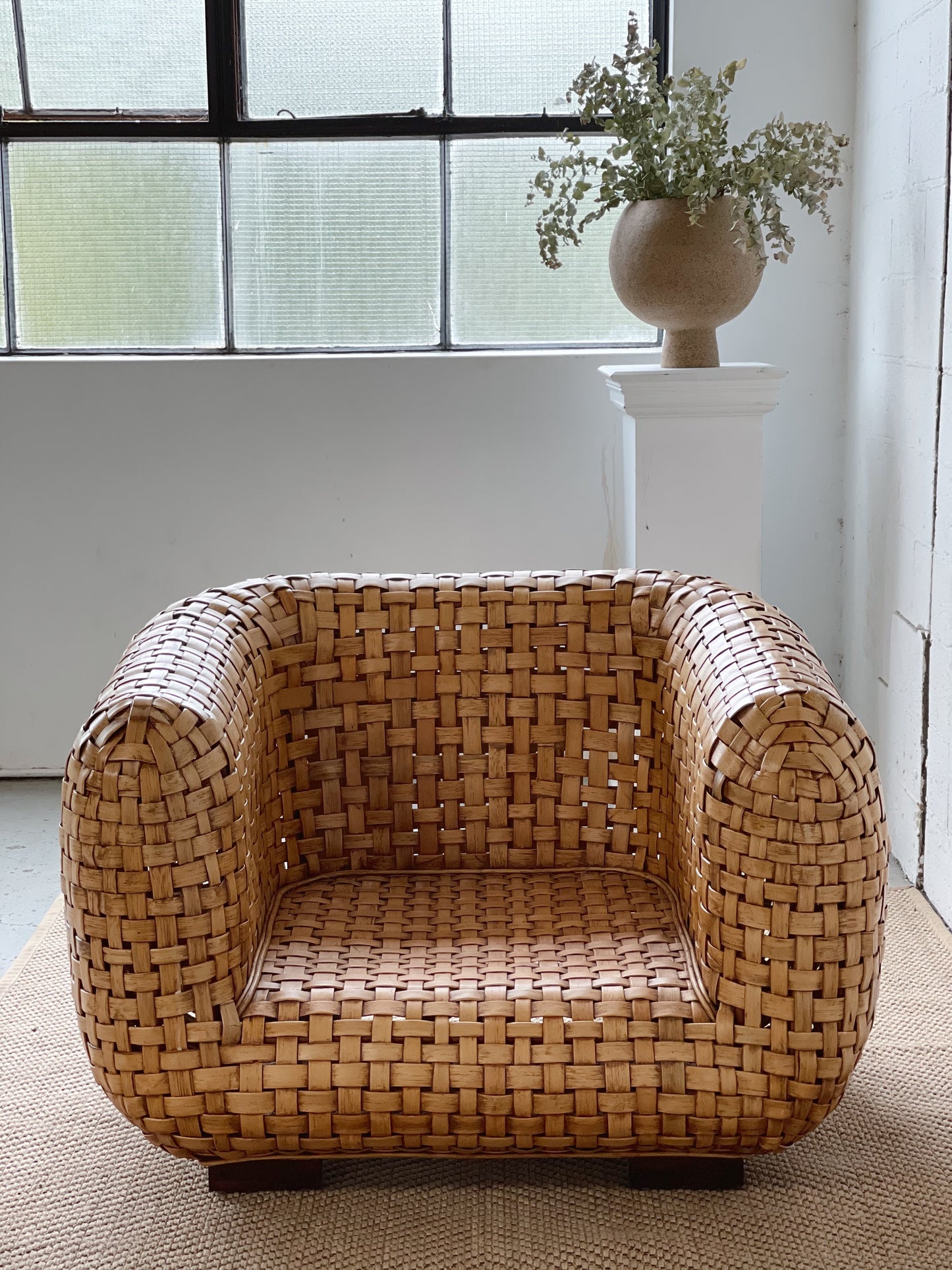 Chubby Woven Rattan Lounge Chair