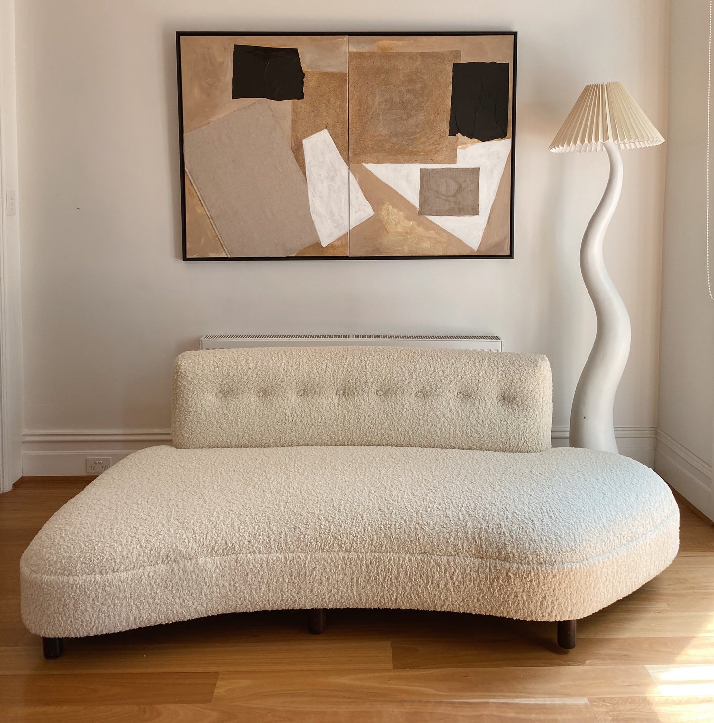 Custom Made Vintage Curved Sofa