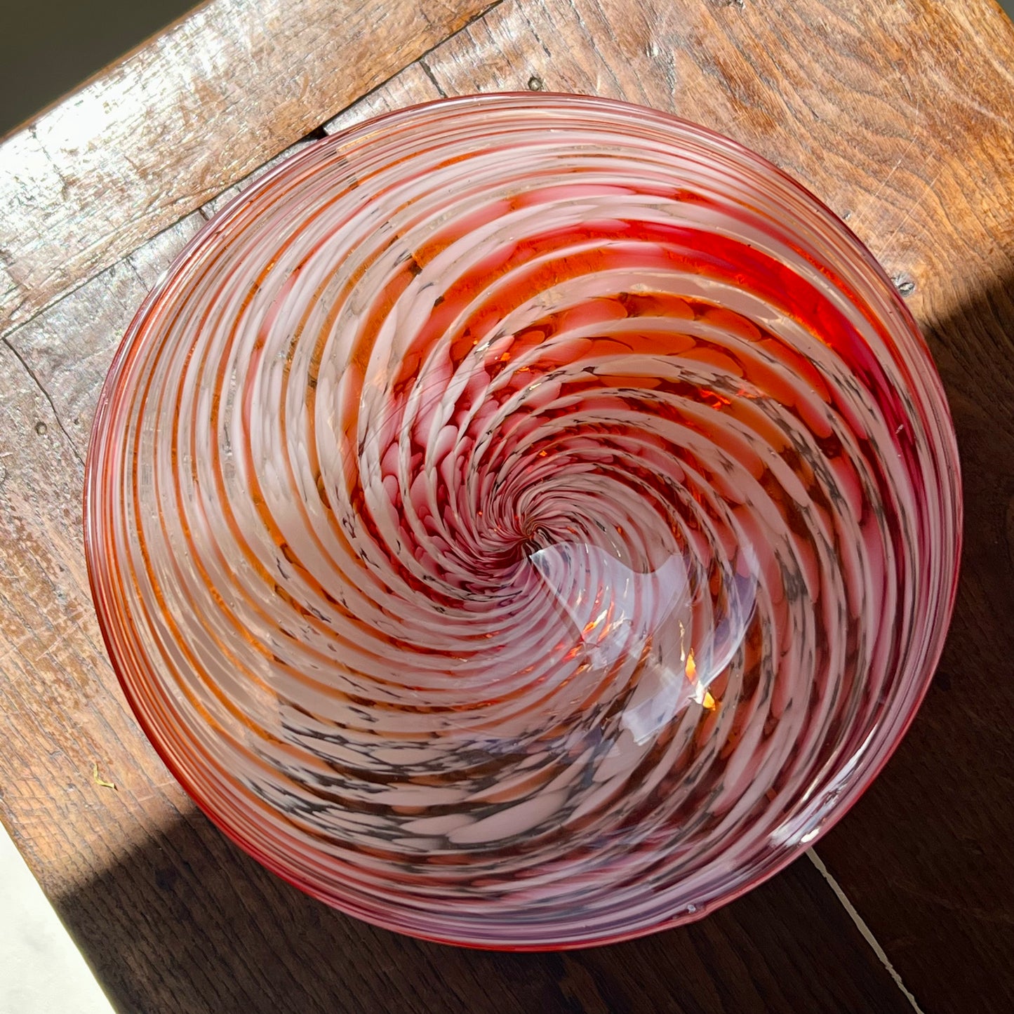 Vintage Swirly Murano Fruit Bowl, Italy