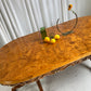 - Large Vintage Burl Carved Table