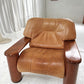 - Pacific Green Tan Leather Armchair