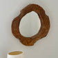 - Wooden Organic Form Mirror, 1970s