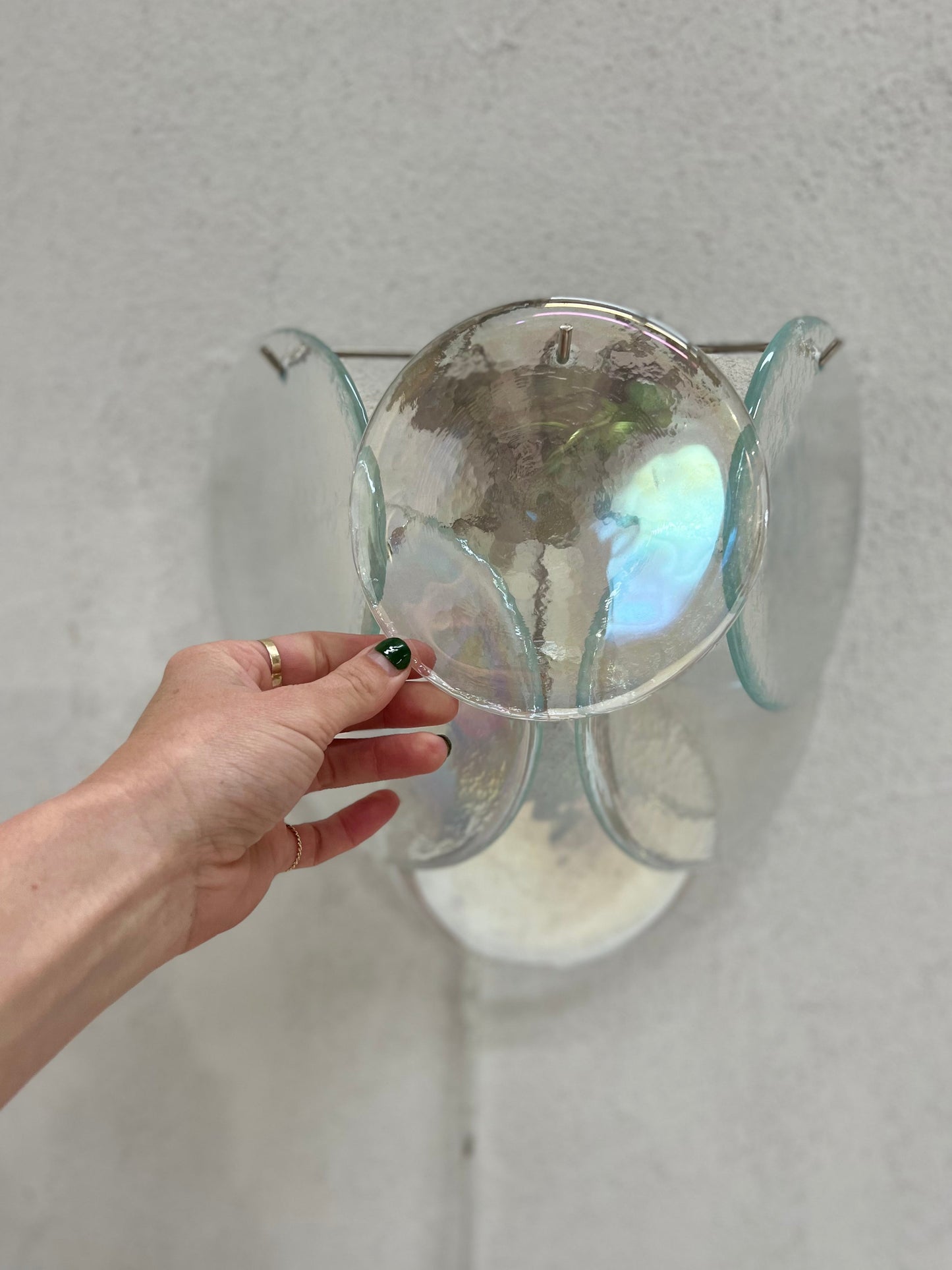 Murano Sconce - VISTOSTI IRIDESCENT- One Available