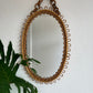 Vintage Italian Bamboo Mirror by Bonacina